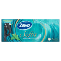  Zewa Softis papírzsebkendő 4 rétegű 10x9 db Menthol Breeze