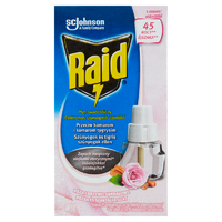  Raid® Elektromos szúnyogirtó utántöltő folyadék 27 ml Rózsa és szantálfa illattal 45 éjszakás
