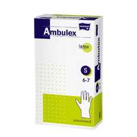  AMBULEX Latex Púderes Gumikesztyű "S" 100 db