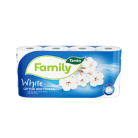  TENTO toalettpapír Family Cotton White 2 rétegű 8 tekercses