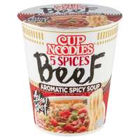  Nissin Cup Noodles poharas fűszeres instant tésztaleves marha ízesítéssel 64g