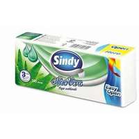 Sindy papírzsebkendő 3 rétegű 100 db Aloe Vera