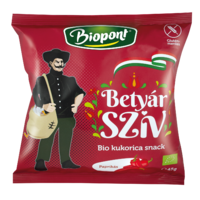  Biopont Betyár szív, Kukorica snack, paprikás ízesítéssel 45g