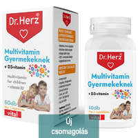 Dr. Herz multivitamin gyerekeknek + D-vitamin rágótabletta – 60db