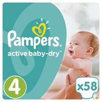  PAMPERS BABY DRY ACTIVE BABY MAXI 58X