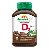 Jamieson D3-vitamin 1000 IU szopogató tabletta csokoládé 100 db