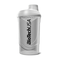 BioTech USA Wave keverőpalack 600 ml - átlátszó