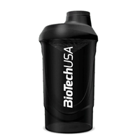 BioTech USA Wave keverőpalack 600 ml - fekete-füst