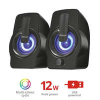 Trust TRUST GEMI RGB 2.0 HANGSZÓRÓ, LED FÉNYEKKEL, FEKETE