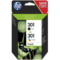 HP HP N9J72AE NO.301 FEKETE/SZÍNES CH561AE+CH562AE (2X3ML) EREDETI MULTIPACK (N9J72AE)