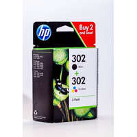 HP HP X4D37AE NO.302 (3,5ML+4ML) FEKETE+SZÍNES EREDETI MULTIPACK (X4D37AE)