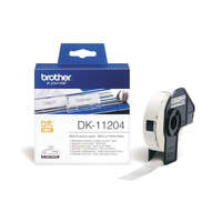 Brother BROTHER DK-11204 FEHÉR ALAPON FEKETE, 17MMX54MM ÖNTAPADÓS ELŐVÁGOTT EREDETI ETIKETT CÍMKE (DK11204)