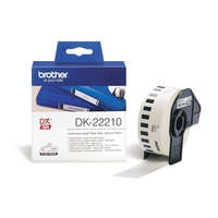 Brother BROTHER DK-22210 FEHÉR ALAPON FEKETE, 29MMX30,48M ÖNTAPADÓS EREDETI PAPÍRSZALAG TEKERCSBEN (DK22210)