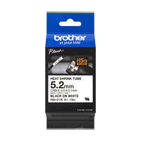 Brother BROTHER HSe-211E FEHÉR ALAPON FEKETE ZSUGORCSÖVES 5.2MM/1.5M EREDETI SZALAG (HSE211E)