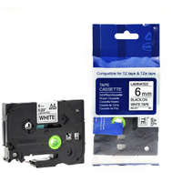 Brother BROTHER TZE-211 FEHÉR ALAPON FEKETE LAMINÁLT 6MM/8M EREDETI SZALAG (TZE211)