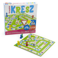 Netshop Kresz tanuló társasjáték - oktató játék dobókockával és színes bábukkal