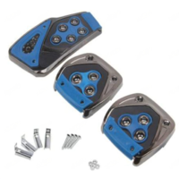 Netshop 3 darabos pedál burkolat készlet autóba - csúszásmentes felülettel, kopás, por-, és karcálló - fekete-kék