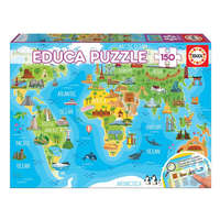 Educa Educa Műemlékek világtérkép puzzle, 150 darabos