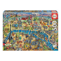 Educa Educa Párizs térképe puzzle, 500 darabos