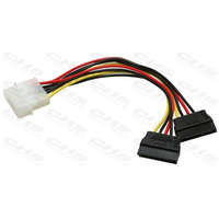 ROLINE ROLINE kábel SATA táp Y elosztó, Molex to 2xSATA, 20cm