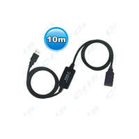 WIRETEK WIRETEK kábel USB Hosszabbító A-A, 10m, Male/Female, Aktív