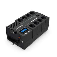 CYBERPOWER CYBERPOWER UPS BR1000ELCD (8 aljzat) 1000VA 600W, 230V szünetmentes elosztósor + USB LINE-INTERAKTÍV