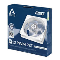 ARCTIC ARCTIC COOLING Rendszerhűtő Ventilátor P12 PWM PST Fehér, 12cm