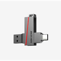 HIKVISION HIKSEMI Pendrive 64GB E307C U3 "Dual Slim" USB 3.2/Type-C, Szürke (HIKVISION)
