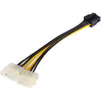 BLACKBIRD BLACKBIRD Tápkábel 2x4 pin Molex male to 8 pin EPS male, 15cm