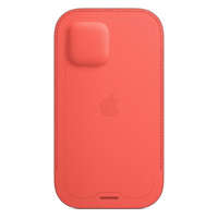 Apple Apple iPhone 12/12 Pro MagSafe-rögzítésű bebújtatós bőr tok, pink citrus