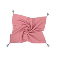 Pexim Muszlin takaró pompommal - fáradt rózsaszín