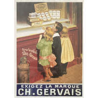 Cartexpo "Ch. Gervais" - retro francia kirakat gyermekekkel üdvözlőlap, képeslap 15x21cm