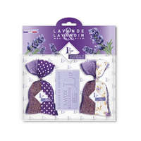 Lavanderaie De Haute Provence Levendulával töltött Bicolore Violet zsák 2db, 18g+levendulaszappan 100g