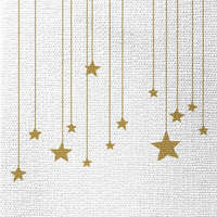 PPD.C333003176 Stars on Canvas white dombornyomott papírszalvéta 33x33cm, 15db-os