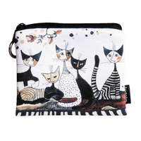 Fridolin Mini pénztárca, polyester,12x1,5x10cm,Rosina Wachtmeister: Cats Sepia