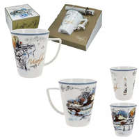 Hanipol Carmani Porcelánbögre 400ml, dobozban,Vivaldi: Négy évszak-tél