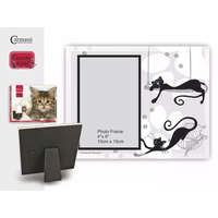 Hanipol Carmani Üveg képkeret 23x18cm, 10x15-ös képnek, fekete macskás