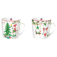 Easy Life Nuova R2S Ready for Christmas porcelán bögre szett 2db-os, 350ml, díszdobozban