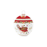 Easy Life Nuova R2S Christmas Memories porcelán tároló gömb 12x15,5cm, díszdobozban