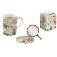 Easy Life Nuova R2S Porcelán szűrősbögre tetővel, 350ml, dobozban, Botanic Garden