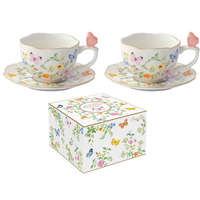 R2S.3125DANB Porcelán eszpresszócsésze+alj 2 személyes 120ml dobozban,Dancing Butterflies