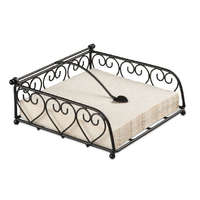 Ambiente Fém szalvétatartó fekvő lunch fekete,szives