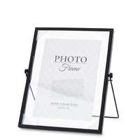 ART-POL Casablanca áttört fekete fém keretes üvegezett álló képkeret 21,5x19x10cm