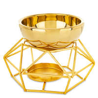 ART-POL Mécsestartó fém, kerámia arany 9x13,5x11,5cm