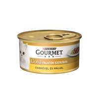  GOURMET GOLD Csirkével és májjal szószban nedves macskaeledel – 85 g