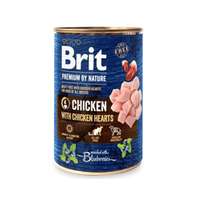 Brit Premium by Nature Adult Chicken with Chicken Hearts konzerv – 12×800 g