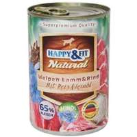 Happy&Fit Natural kölyök, bárány, marha, rizs – 400 g