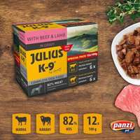  Julius-K9 Beef & Lamb szószos falatok kutyáknak 12x100g