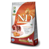  N&D Dog Grain Free csirke&gránátalma sütőtökkel adult mini kutyatáp – 800 g