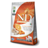  N&D Dog Grain Free tőkehal&narancs sütőtökkel adult medium/maxi kutyatáp – 2,5 kg